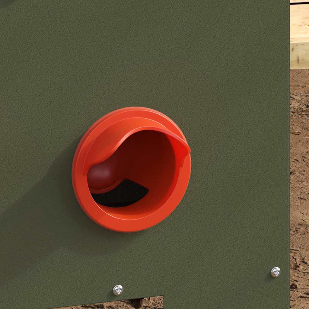 Chicken Feeder 2 pcs Olive Green 40.5 x 25 x 38 cm