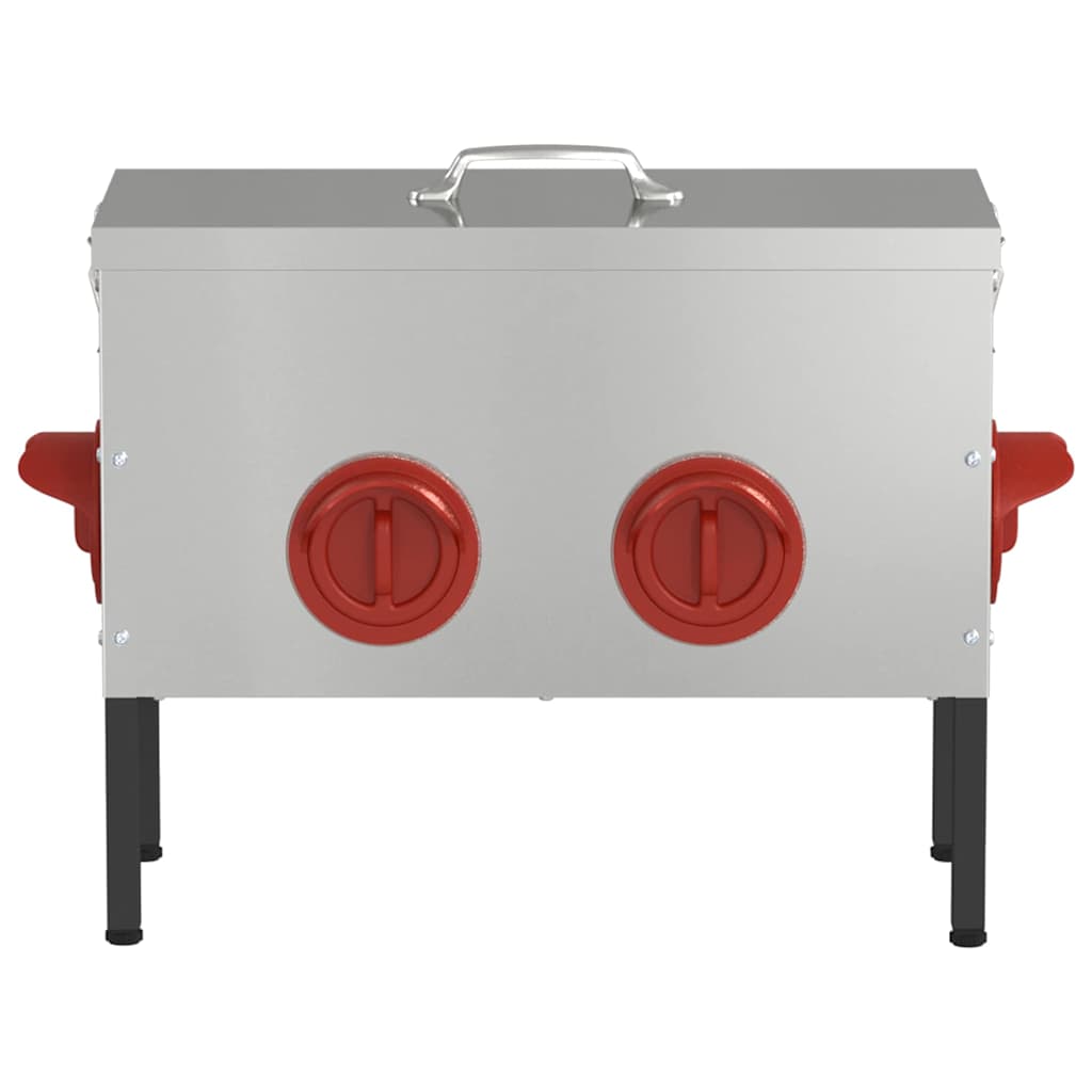 Chicken Feeder 2 Silver 41.5 x 20.5 x 33 cm 15 kg