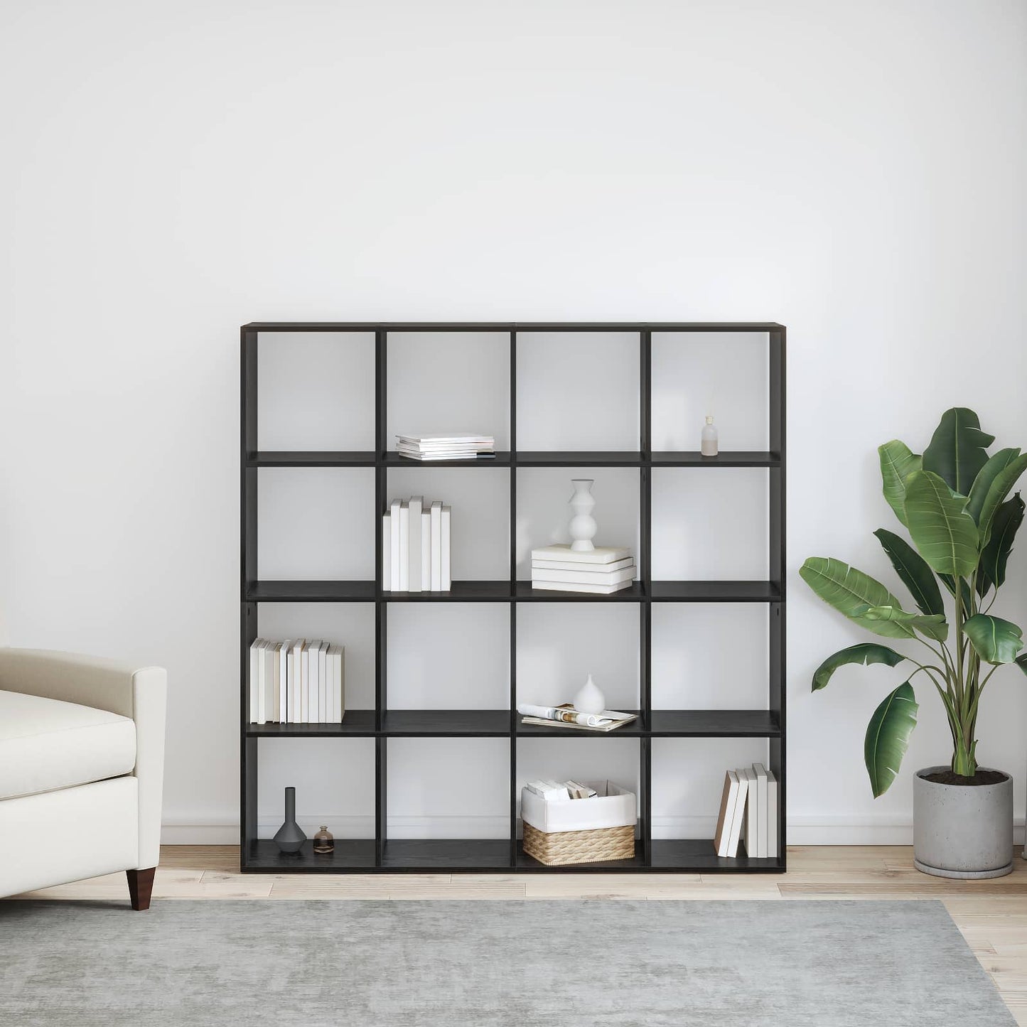 Book Cabinet 16-Tier 137.5 x 29 x 137.5 cm Engineered Wood