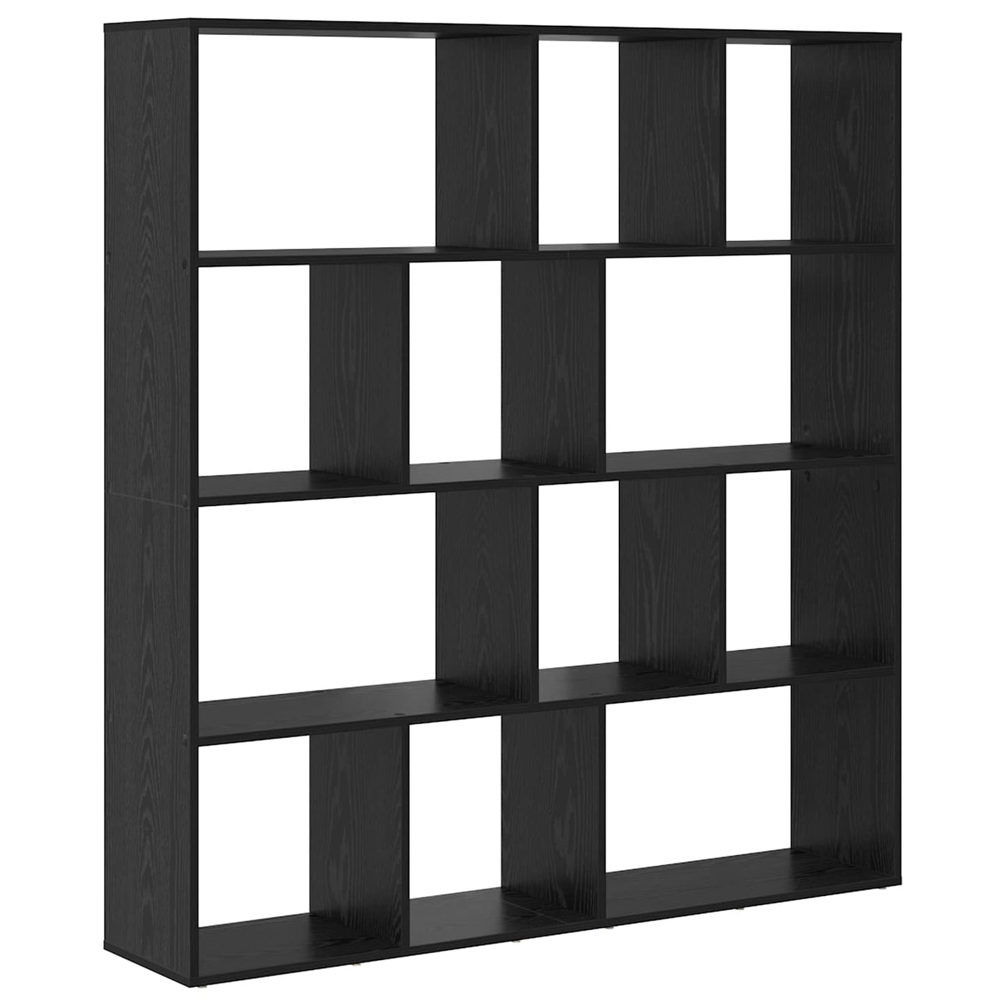Book Cabinet Black Oak 132 x 29 x 141.5 cm Engineered Wood