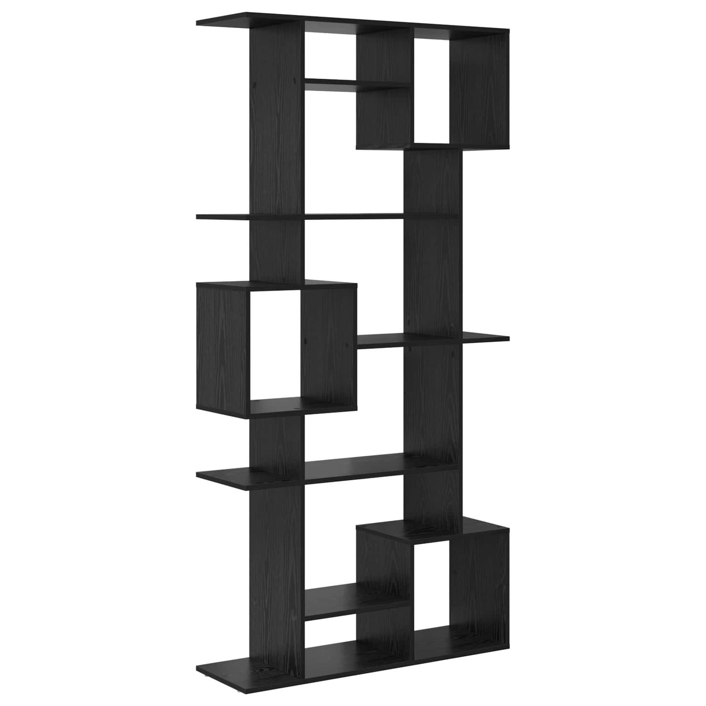Book Cabinet Black Oak 92 x 29 x 188 cm Engineered Wood