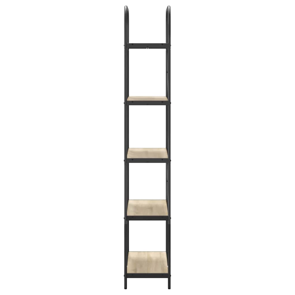 Bookshelf 5-Tier 80 x 30 x 183 cm Engineered wood Sonoma Oak