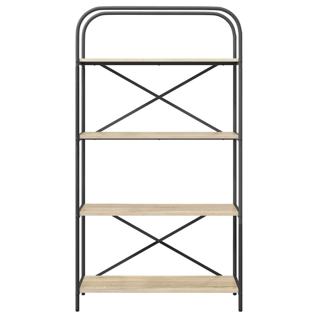 Bookshelf 4-Tier 80 x 30 x 146 cm Engineered wood Sonoma Oak