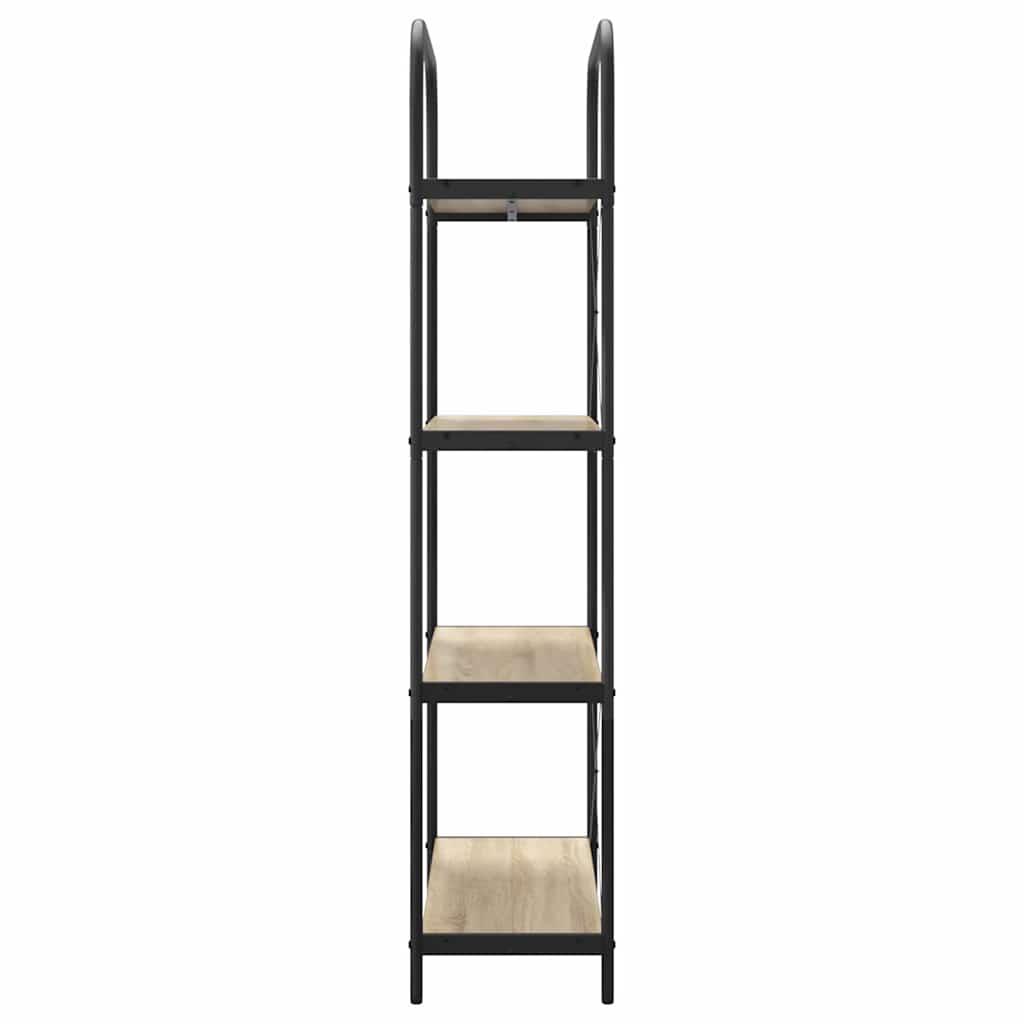 Bookshelf 4-Tier 80 x 30 x 146 cm Engineered wood Sonoma Oak