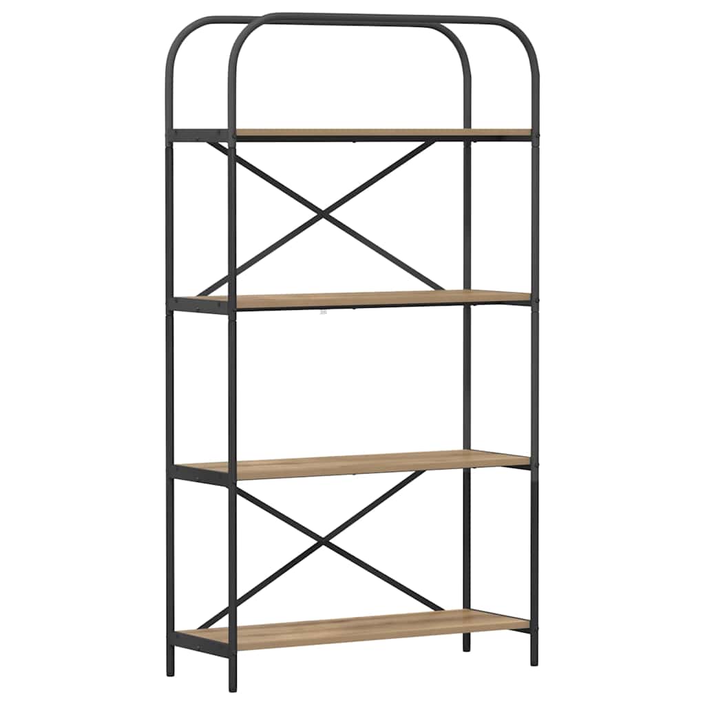 Bookshelf 4-Tier 80 x 30 x 146 cm Engineered wood Artisan Oak