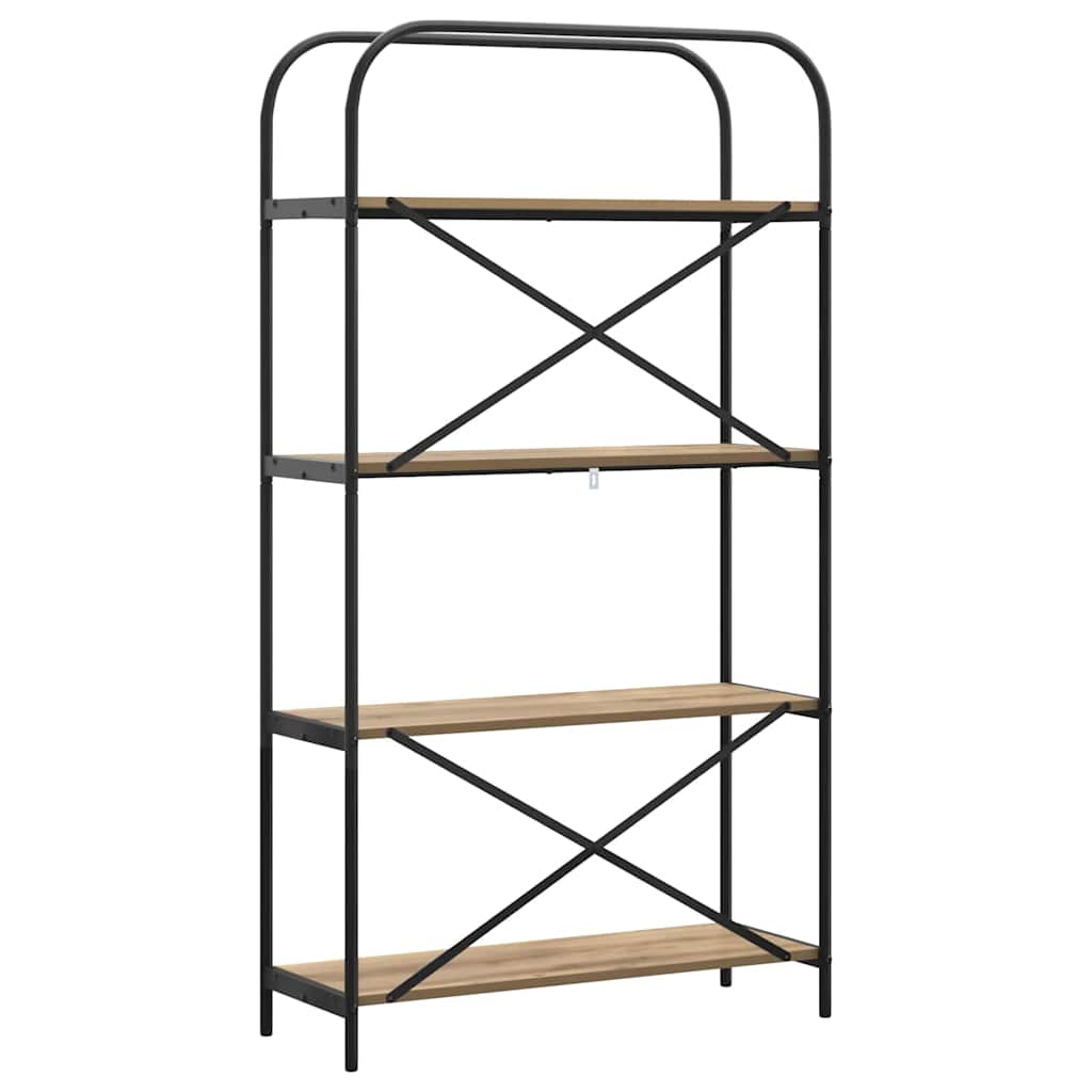 Bookshelf 4-Tier 80 x 30 x 146 cm Engineered wood Artisan Oak
