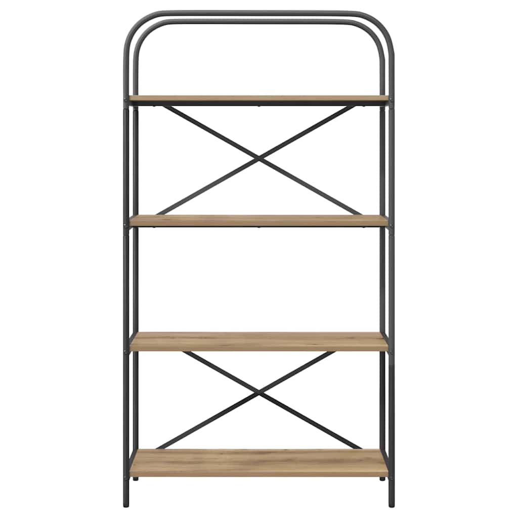 Bookshelf 4-Tier 80 x 30 x 146 cm Engineered wood Artisan Oak