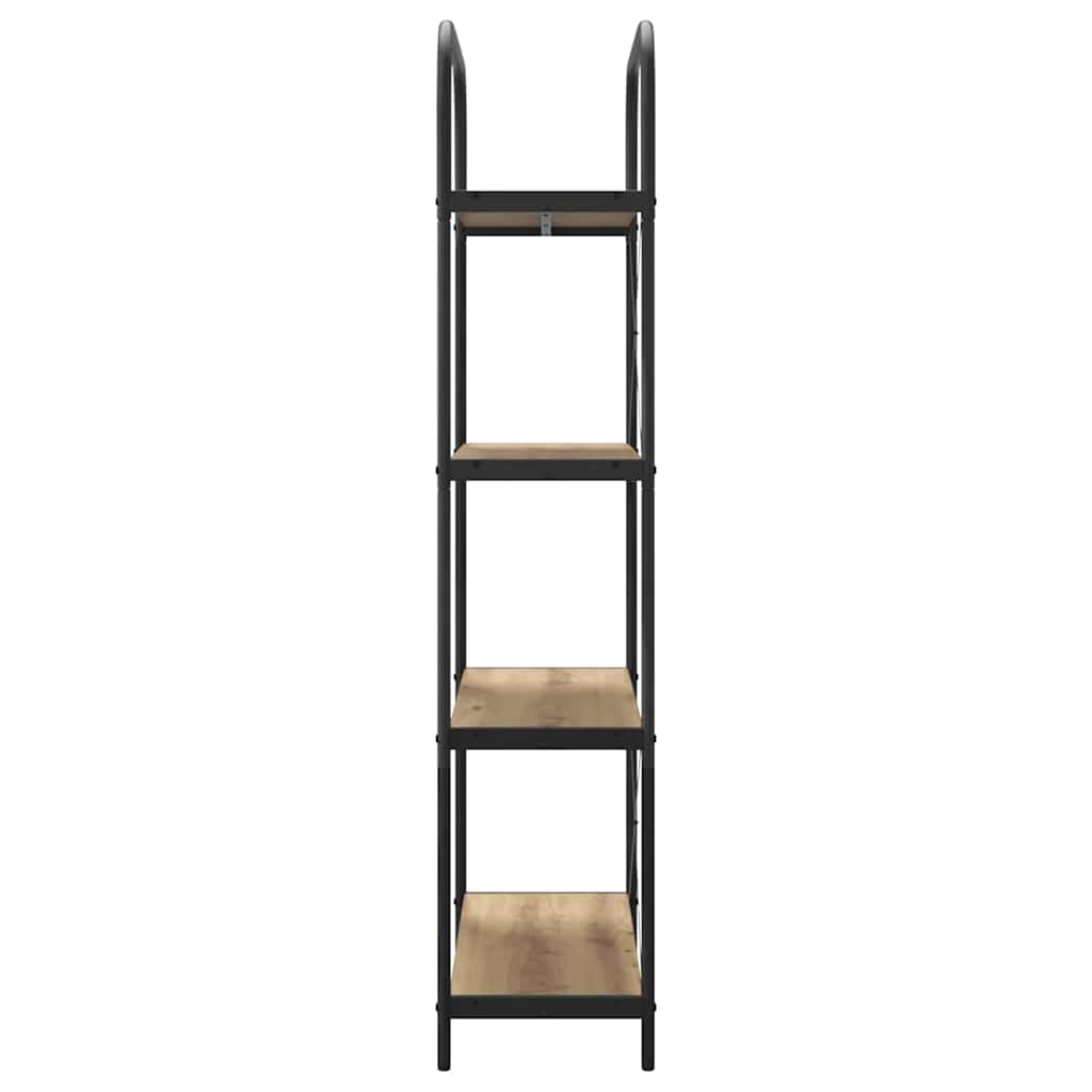 Bookshelf 4-Tier 80 x 30 x 146 cm Engineered wood Artisan Oak