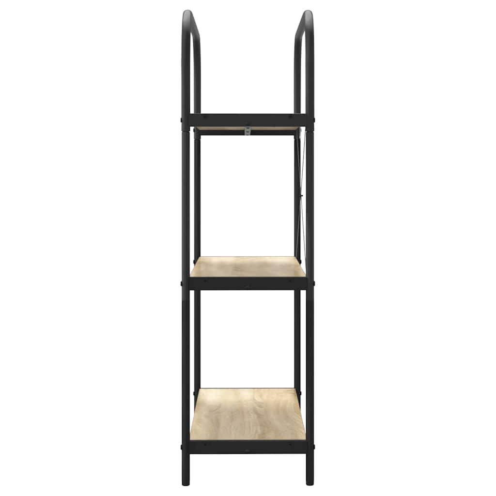 Bookshelf 3-Tier 80 x 30 x 109 cm Engineered wood Sonoma Oak