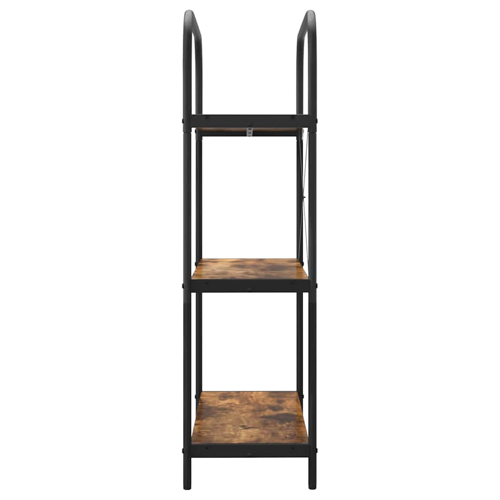 Bookshelf 3-Tier 80 x 30 x 109 cm Engineered wood Smoked Oak