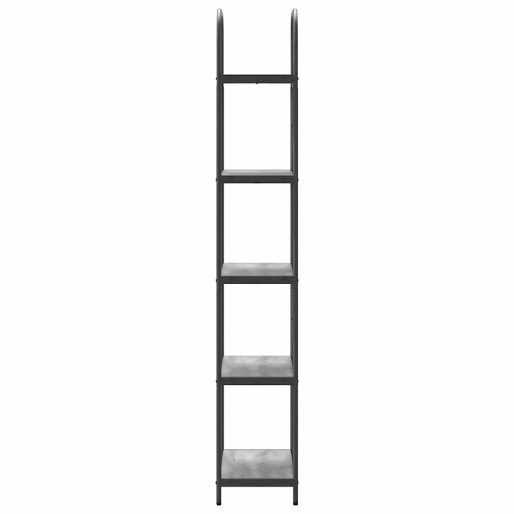 Bookshelf 5-Tier 60 x 30 x 183 cm Engineered wood Grey Sonoma