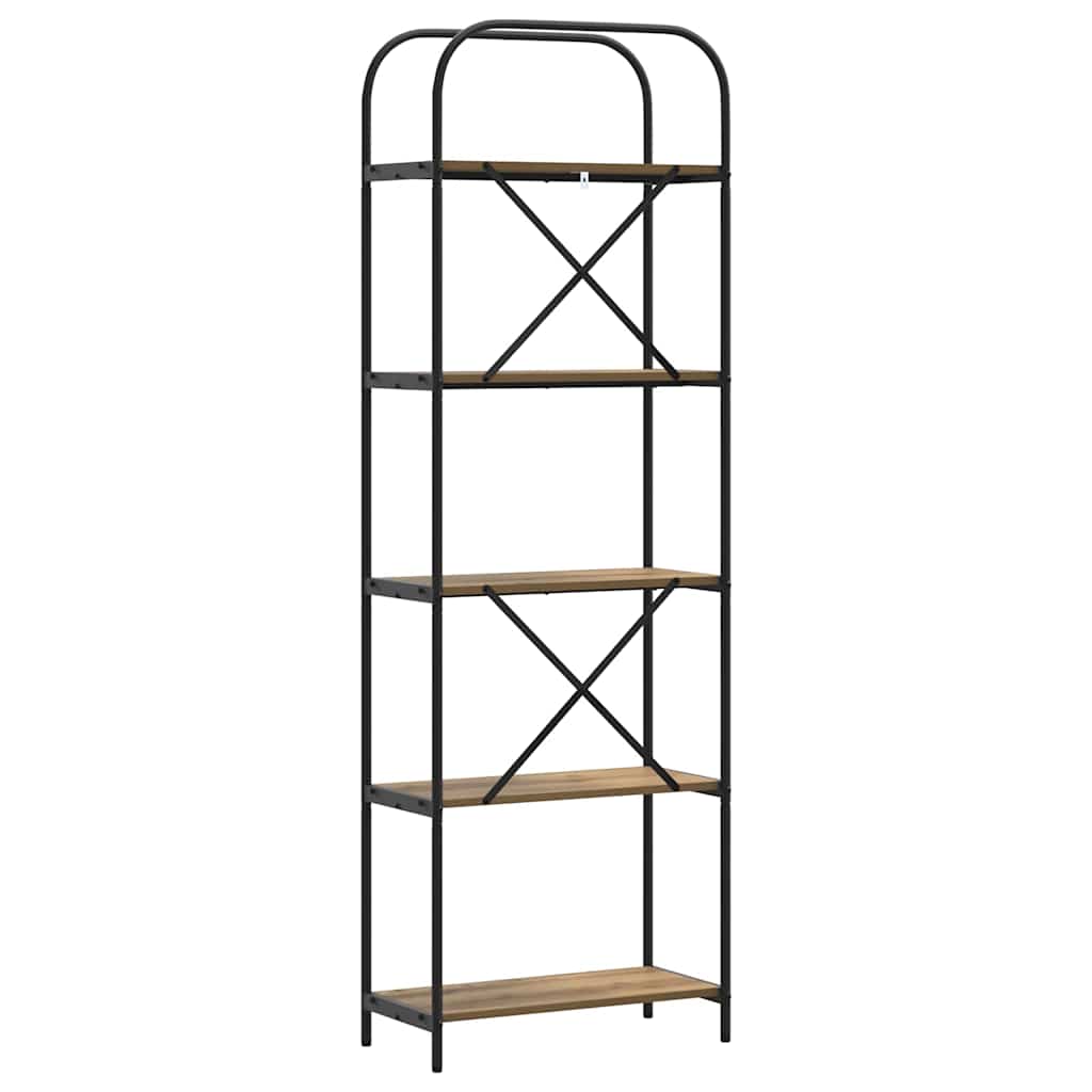 Bookshelf 5-Tier 60 x 30 x 183 cm Engineered wood Artisan Oak