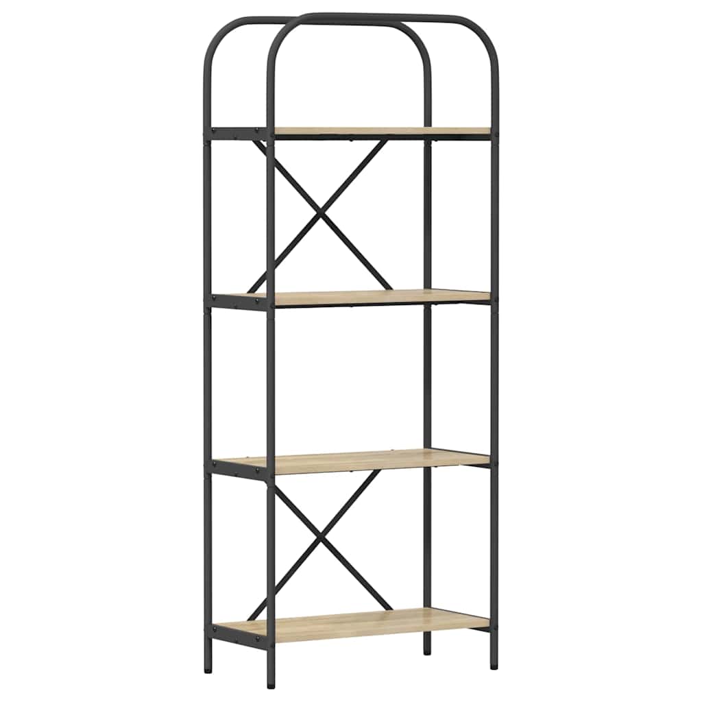 Bookshelf 4-Tier 60 x 30 x 146 cm Engineered wood Sonoma Oak