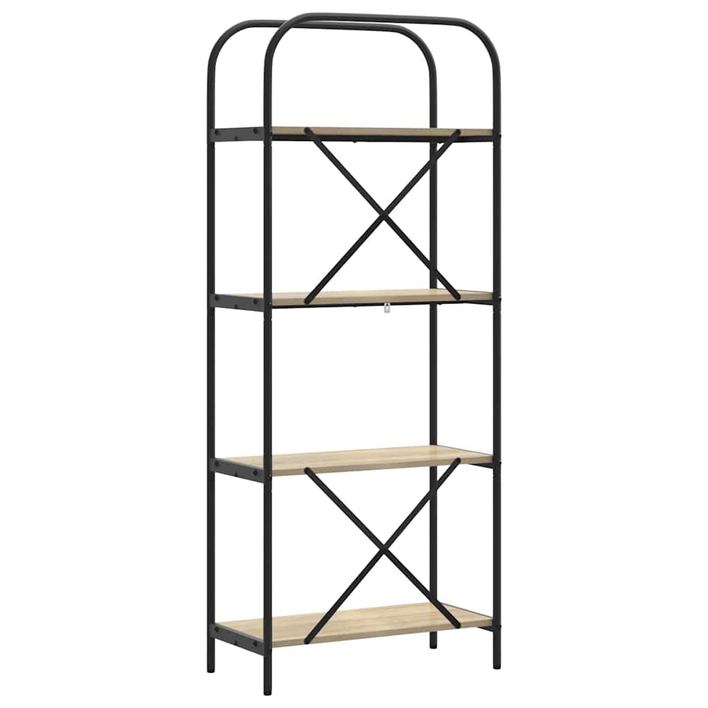 Bookshelf 4-Tier 60 x 30 x 146 cm Engineered wood Sonoma Oak