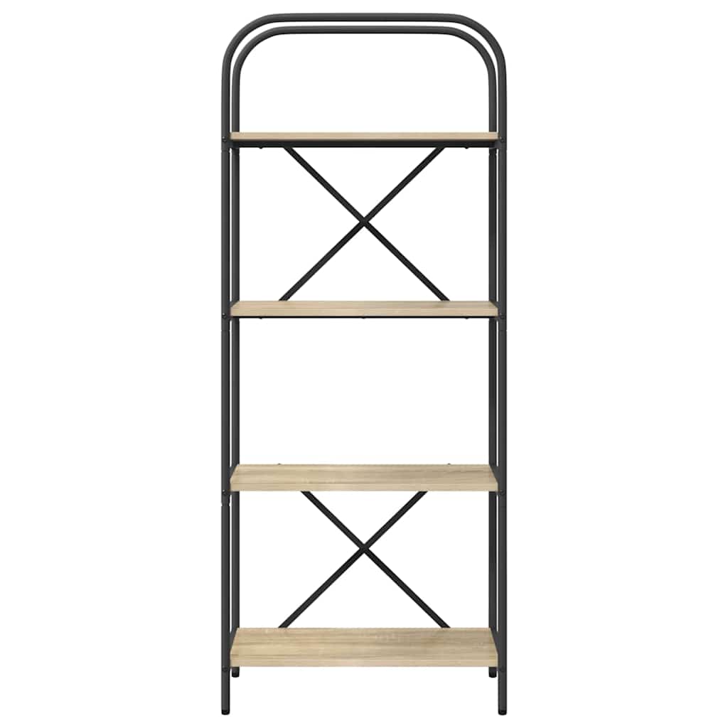 Bookshelf 4-Tier 60 x 30 x 146 cm Engineered wood Sonoma Oak