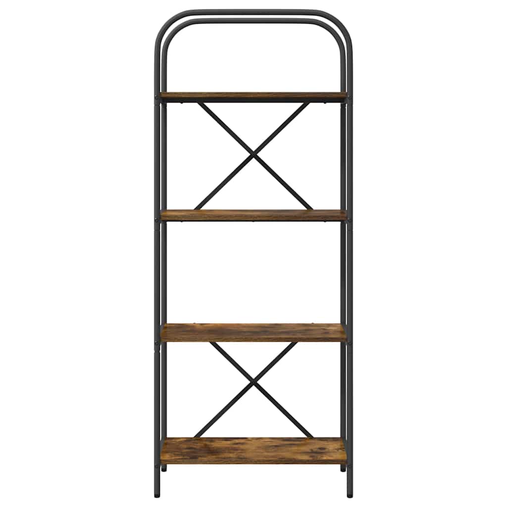 Bookshelf 4-Tier 60 x 30 x 146 cm Engineered wood Smoked Oak