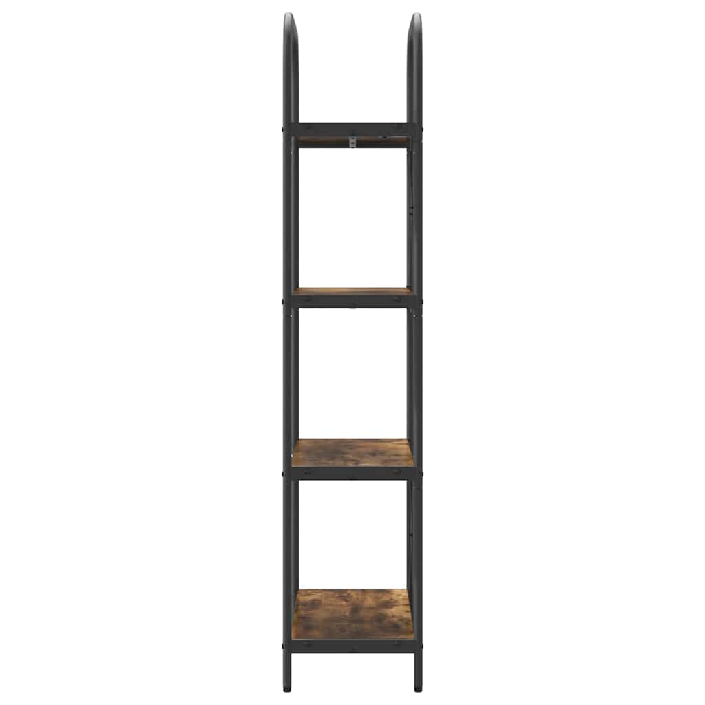 Bookshelf 4-Tier 60 x 30 x 146 cm Engineered wood Smoked Oak