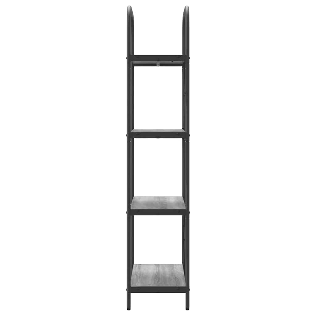 Bookshelf 4-Tier 60 x 30 x 146 cm Engineered wood Grey Sonoma