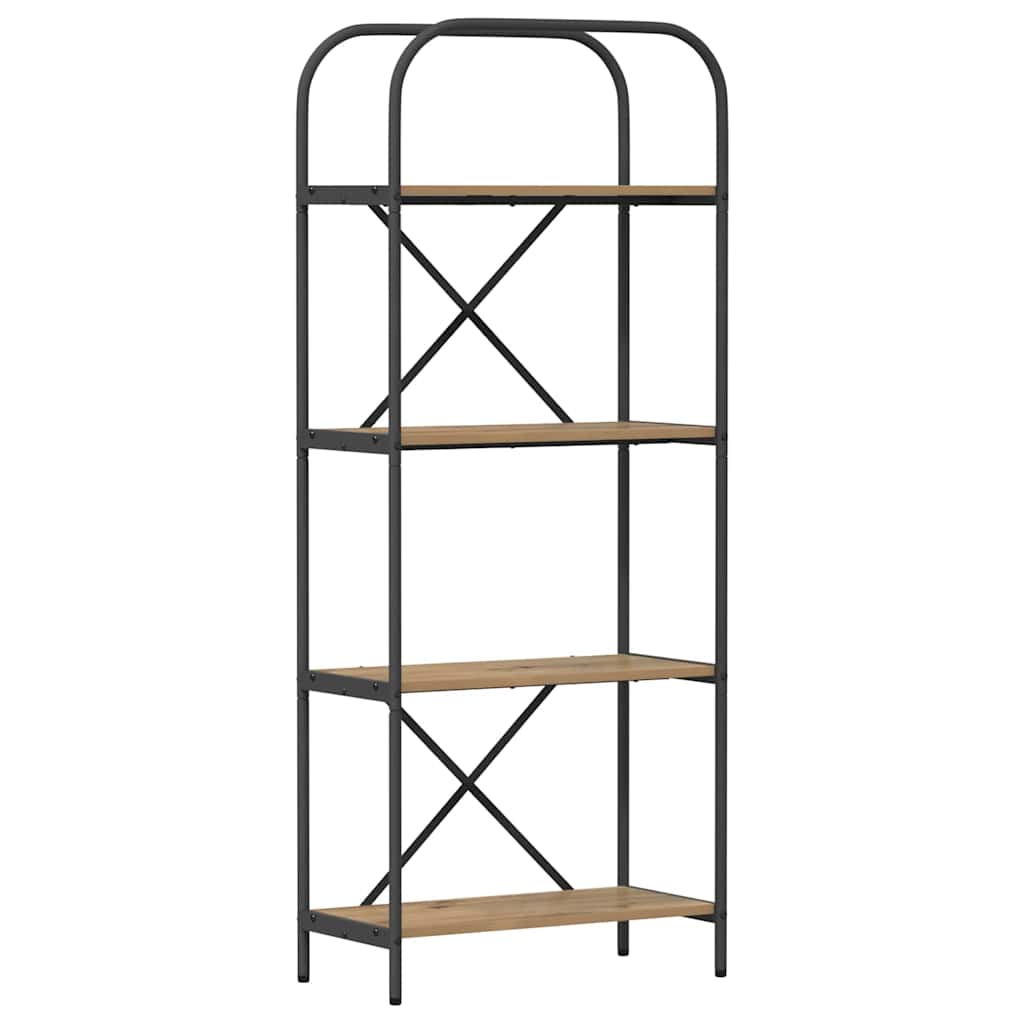 Bookshelf 4-Tier 60 x 30 x 146 cm Engineered wood Artisan Oak