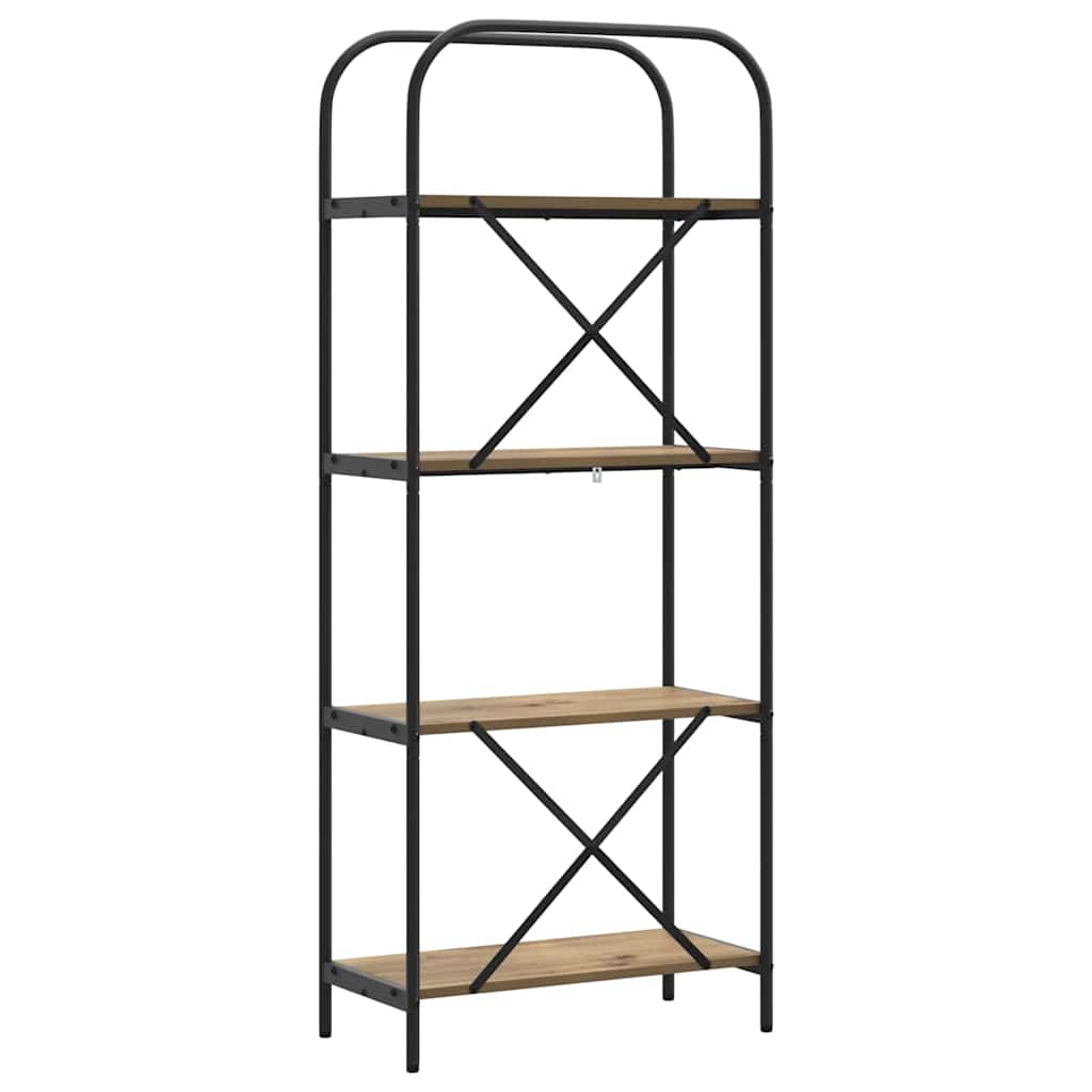 Bookshelf 4-Tier 60 x 30 x 146 cm Engineered wood Artisan Oak
