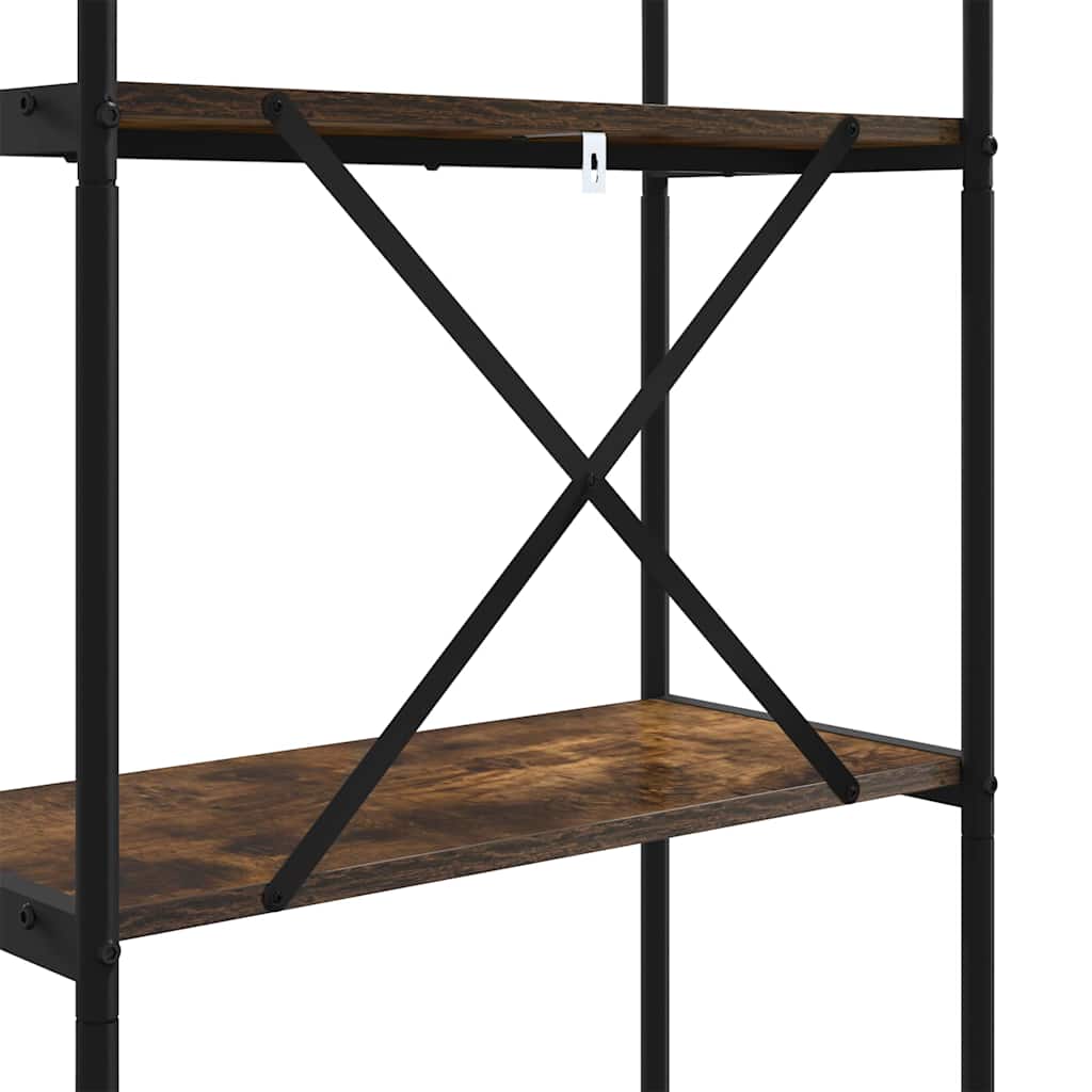 Bookshelf 3-Tier 60 x 30 x 109 cm Engineered wood Smoked Oak