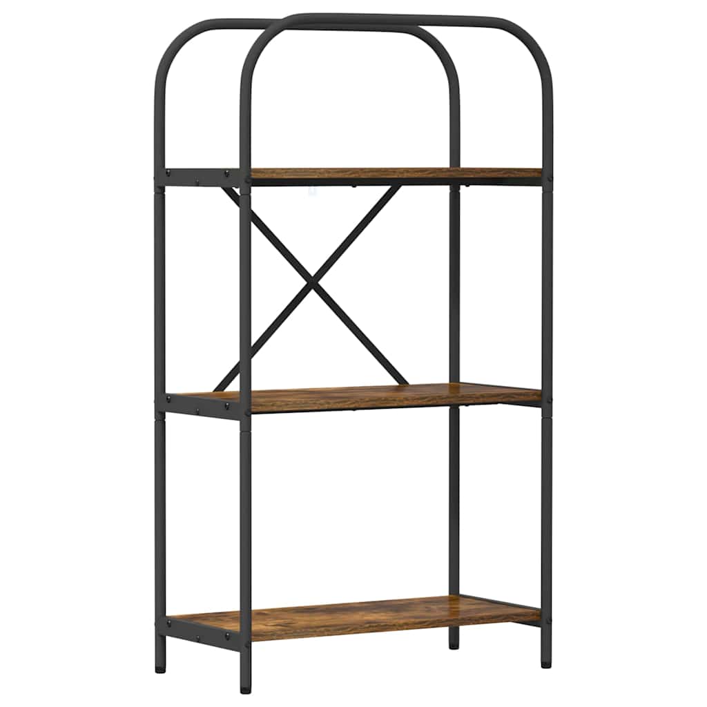 Bookshelf 3-Tier 60 x 30 x 109 cm Engineered wood Smoked Oak