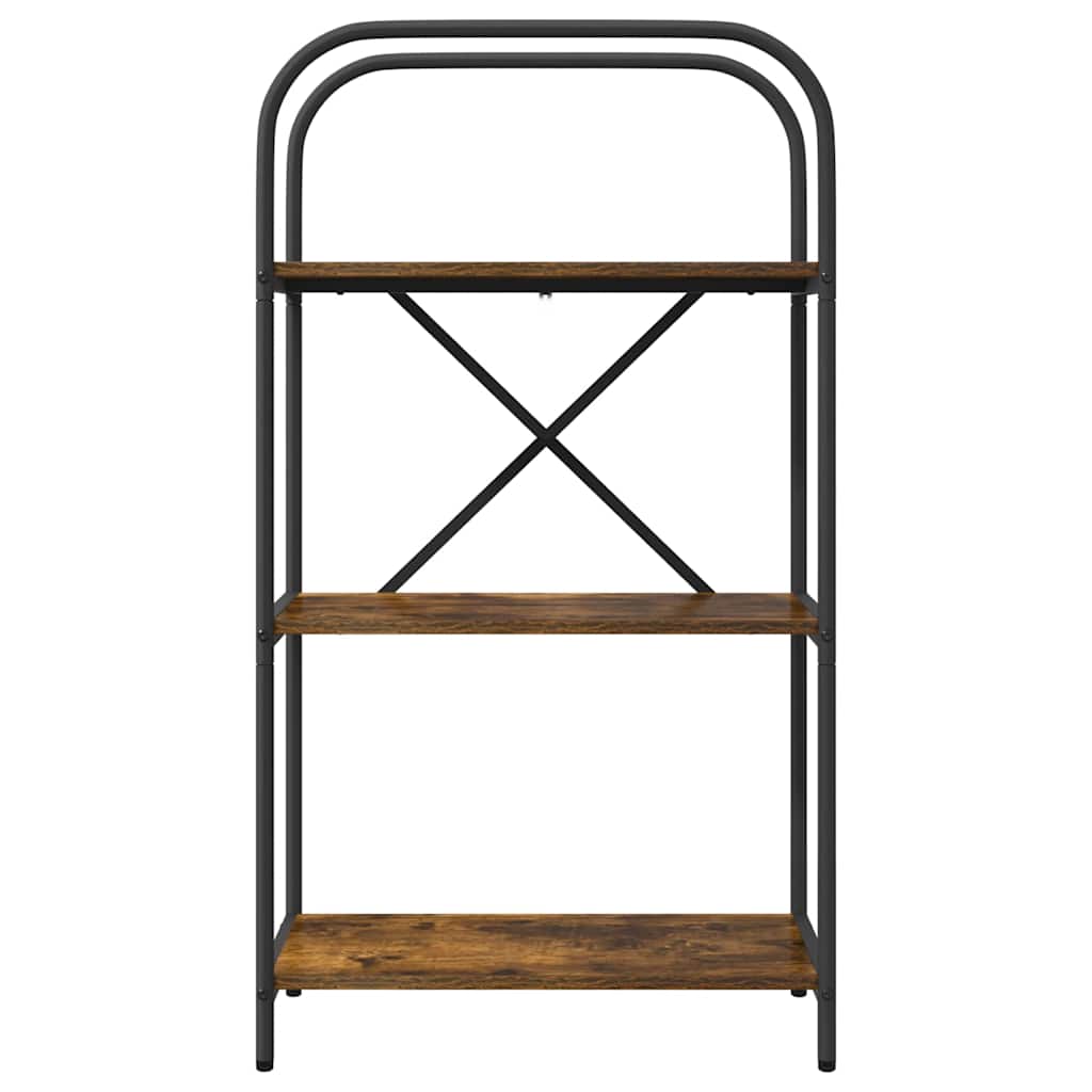 Bookshelf 3-Tier 60 x 30 x 109 cm Engineered wood Smoked Oak