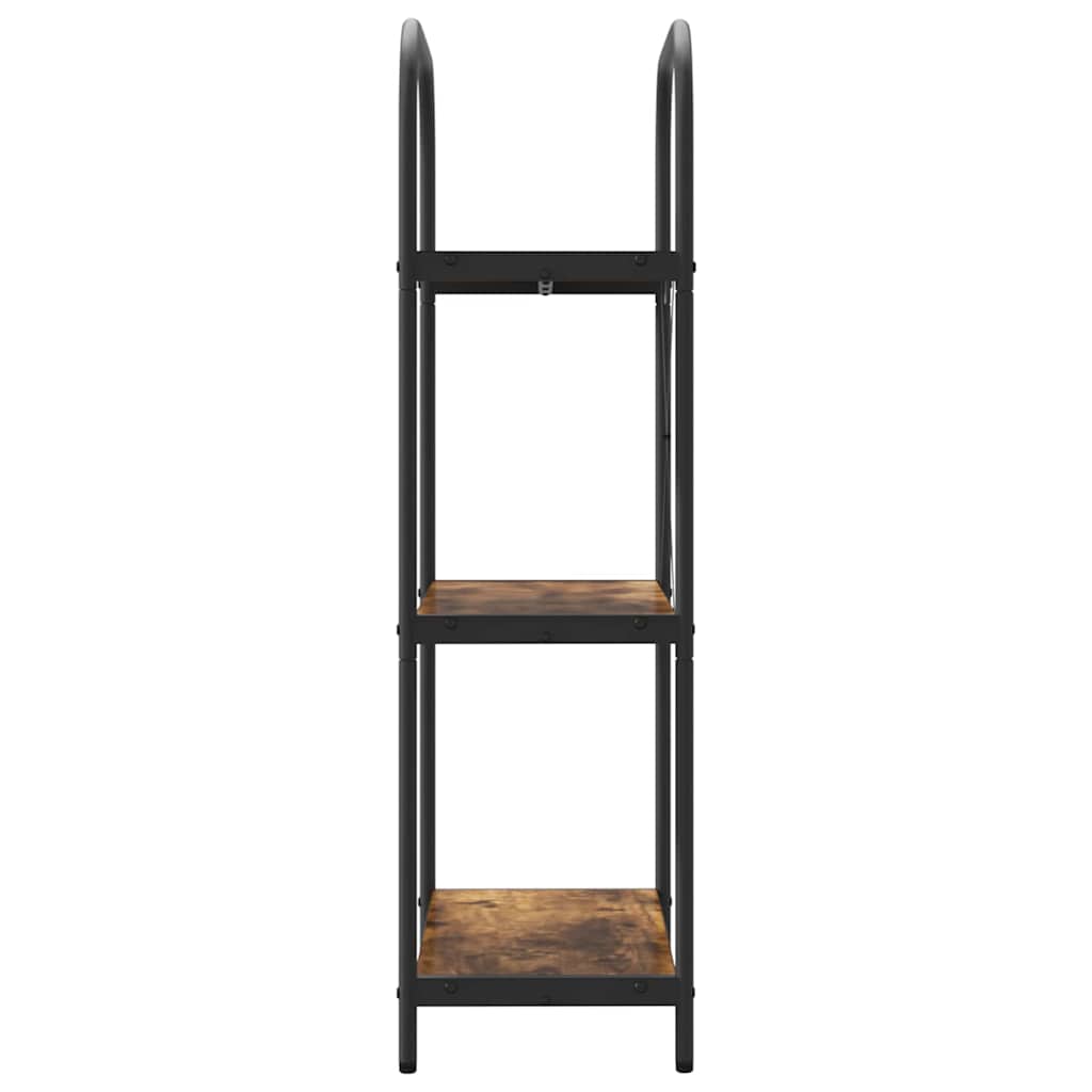 Bookshelf 3-Tier 60 x 30 x 109 cm Engineered wood Smoked Oak