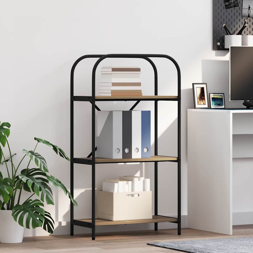 Bookshelf 3-Tier 60 x 30 x 109 cm Engineered wood Artisan Oak