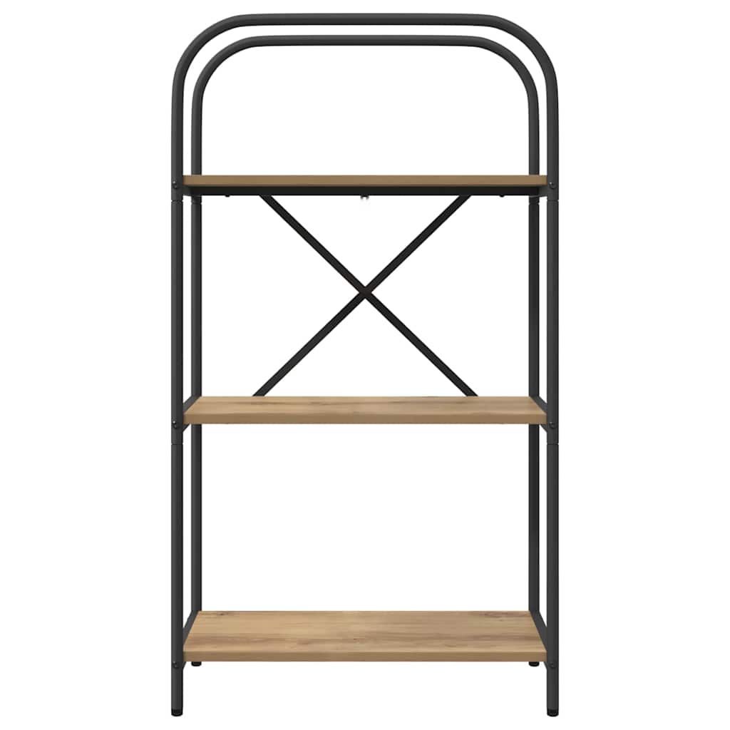 Bookshelf 3-Tier 60 x 30 x 109 cm Engineered wood Artisan Oak