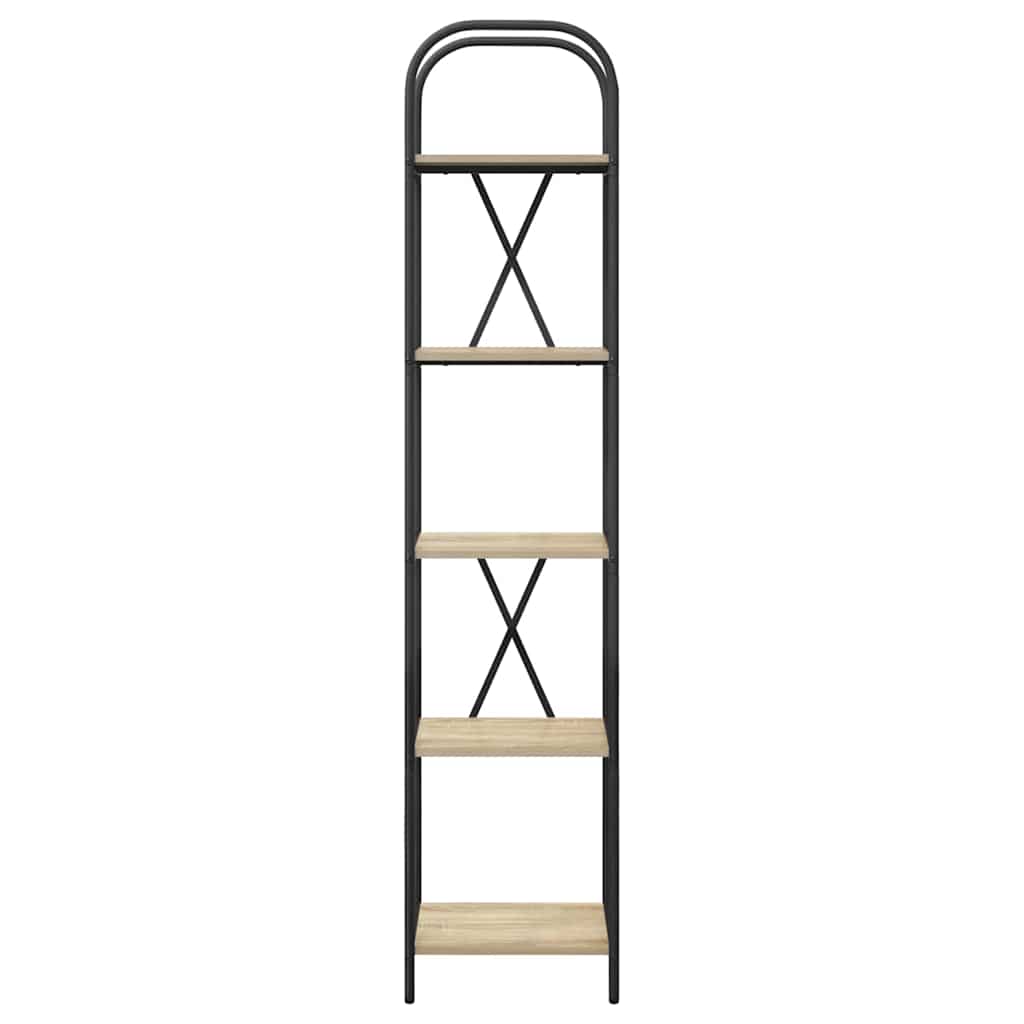 Bookshelf 5-Tier 40 x 30 x 183 cm Engineered wood Sonoma Oak