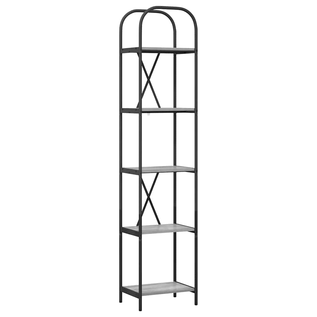 Bookshelf Grey Sonoma 40 x 30 x 183 cm Engineered wood