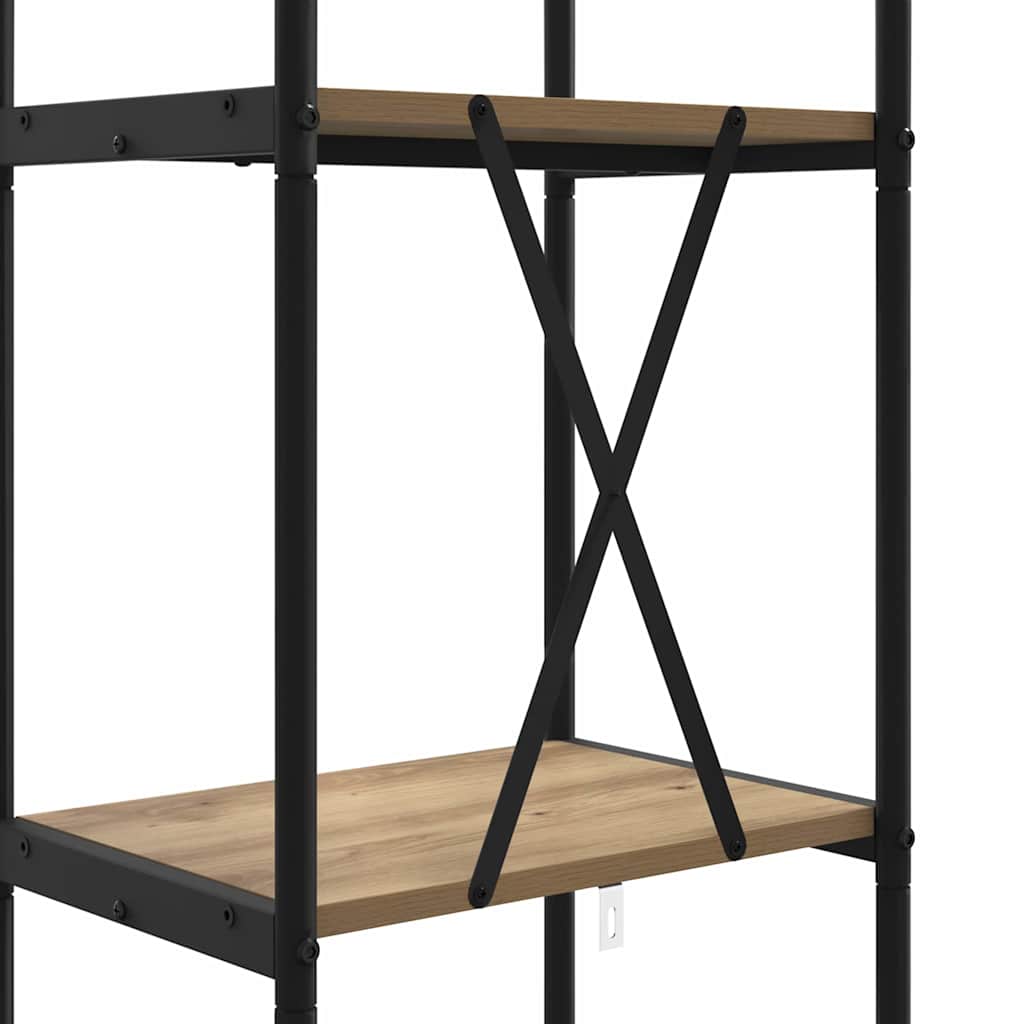 Bookshelf 5-Tier 40 x 30 x 183 cm Engineered wood Artisan Oak