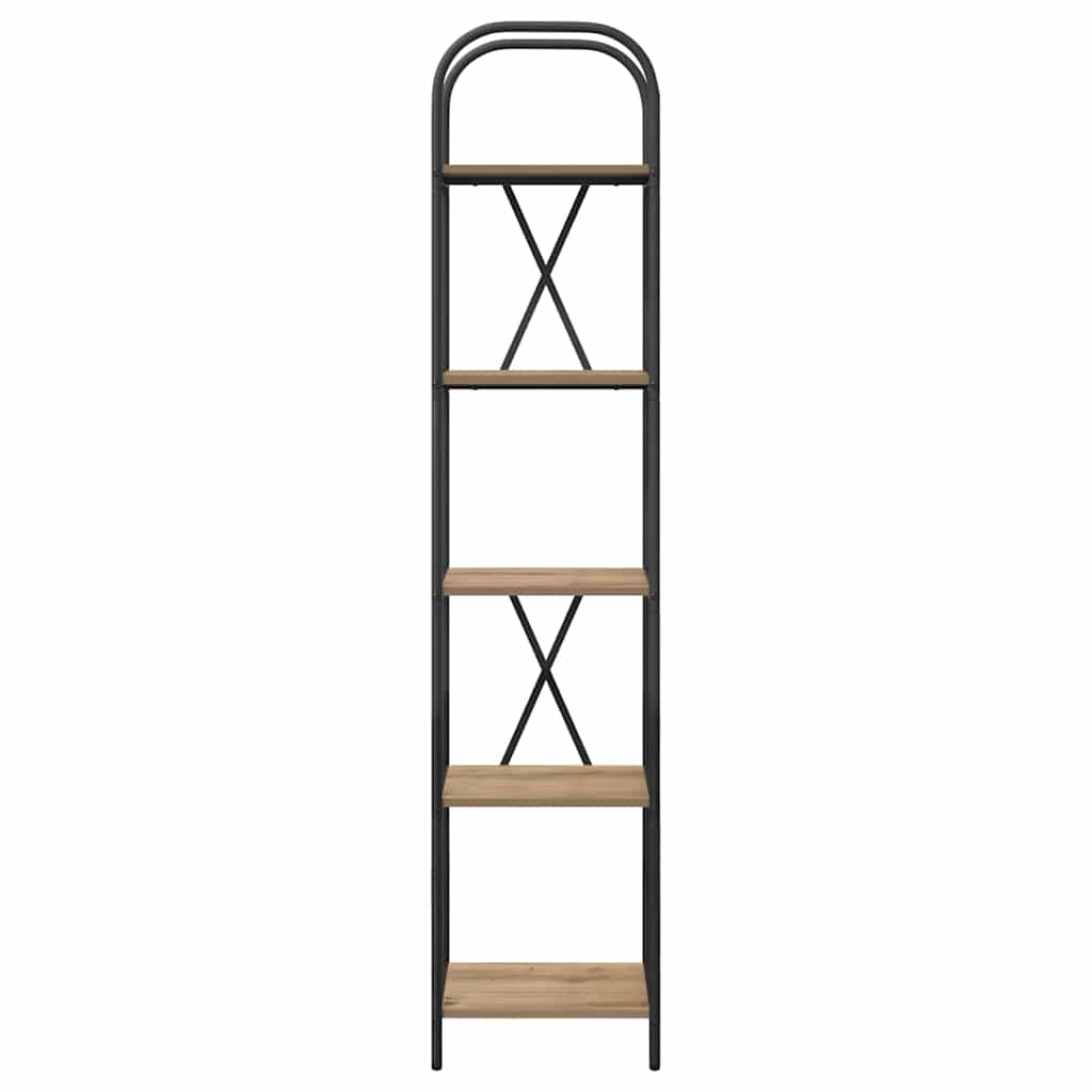 Bookshelf 5-Tier 40 x 30 x 183 cm Engineered wood Artisan Oak