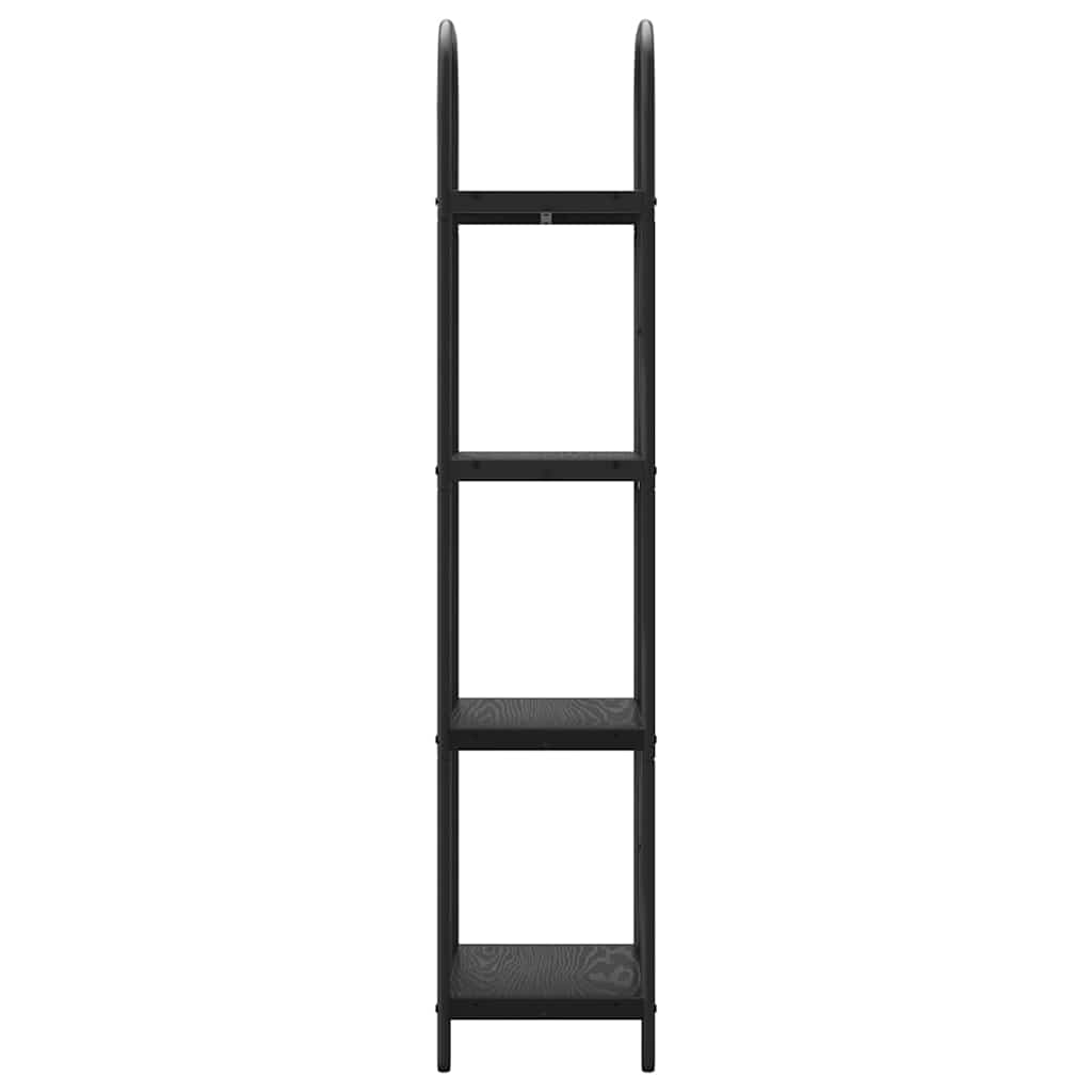 Bookshelf 4-Tier 40 x 30 x 146 cm Engineered wood Black Oak