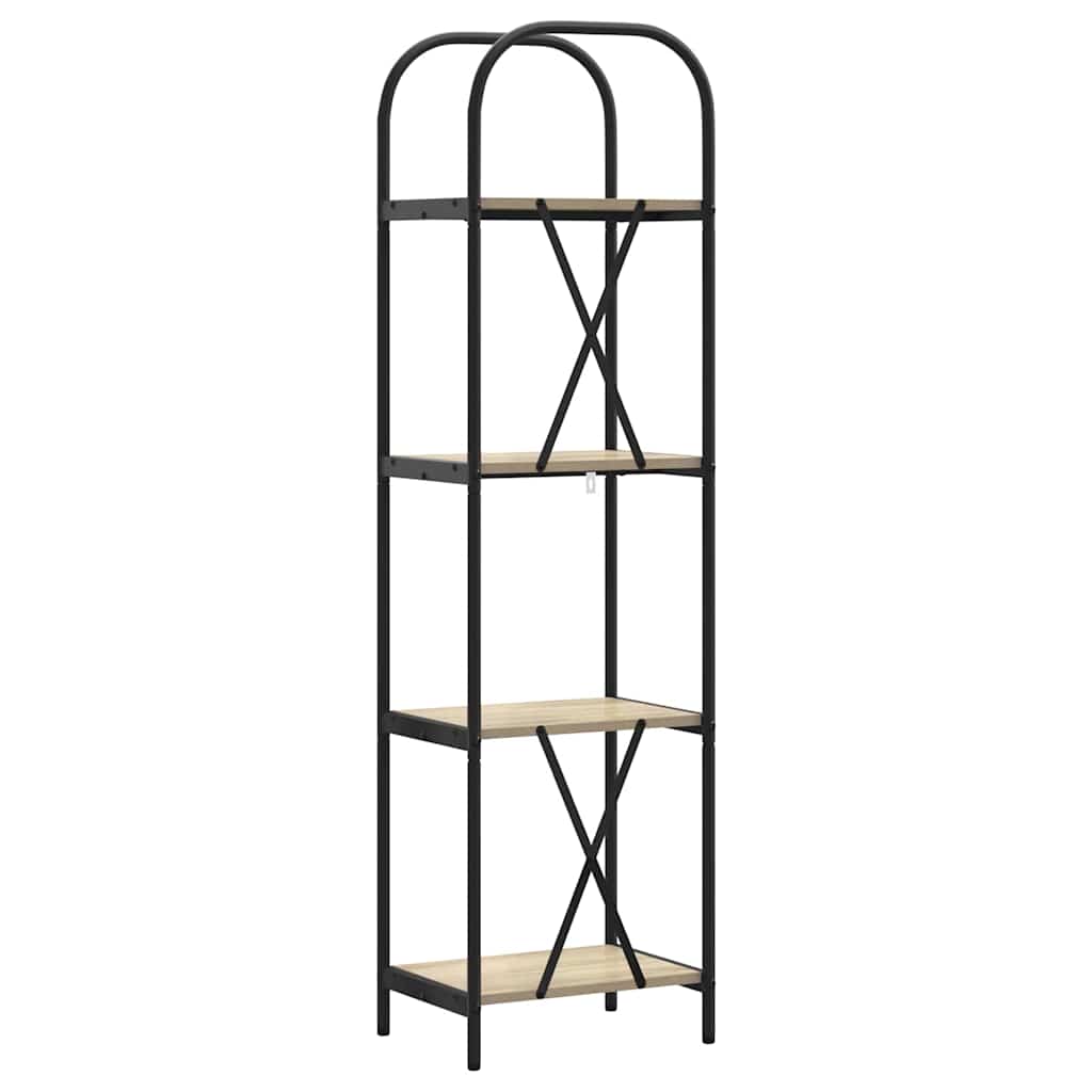 Bookshelf 4-Tier 40 x 30 x 146 cm Engineered wood Sonoma Oak