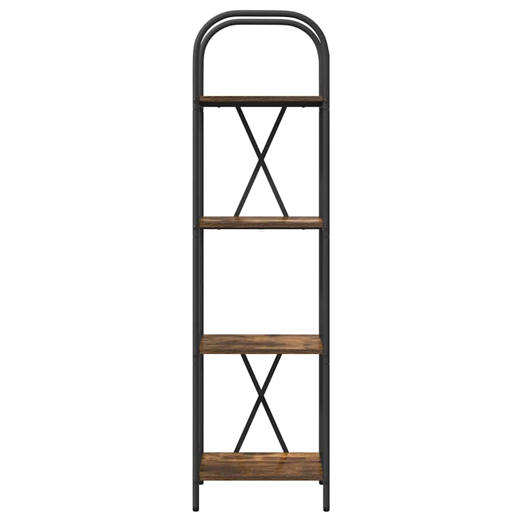 Bookshelf 4-Tier 40 x 30 x 146 cm Engineered wood Smoked Oak