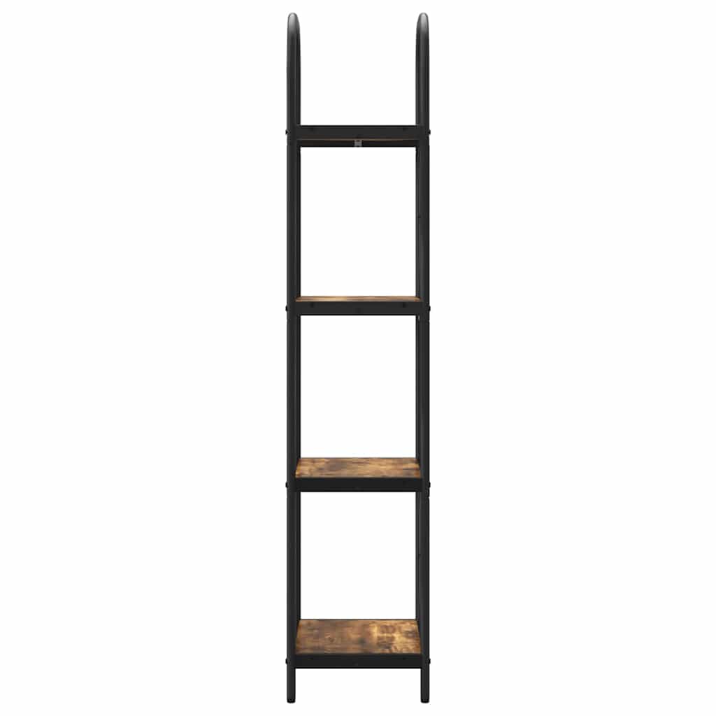 Bookshelf 4-Tier 40 x 30 x 146 cm Engineered wood Smoked Oak