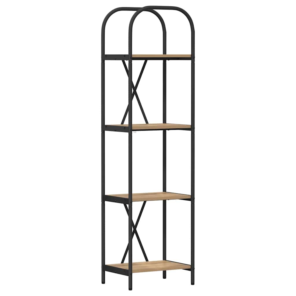Bookshelf 4-Tier 40 x 30 x 146 cm Engineered wood Artisan Oak
