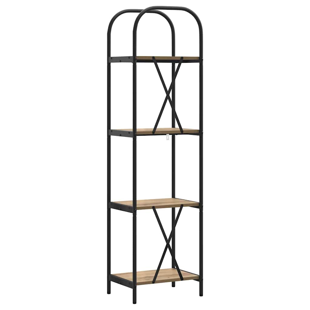 Bookshelf 4-Tier 40 x 30 x 146 cm Engineered wood Artisan Oak