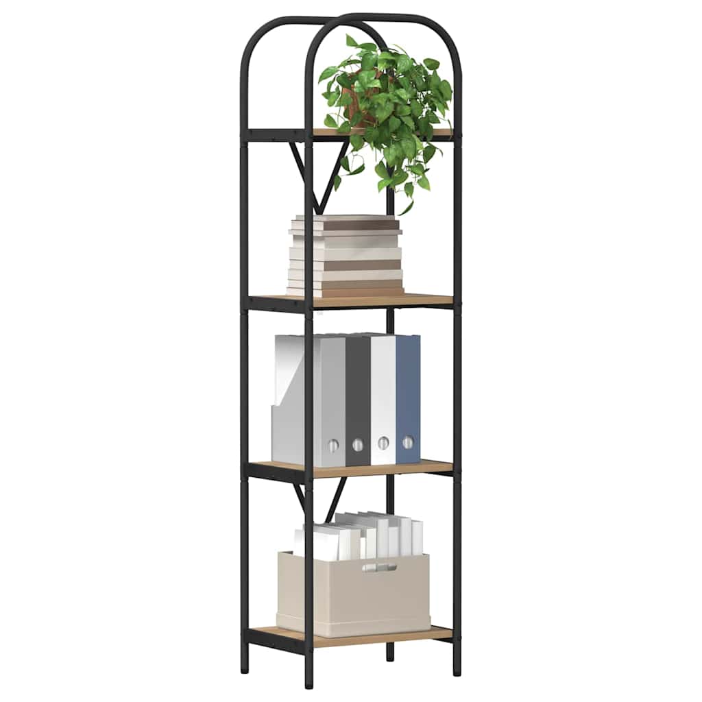 Bookshelf 4-Tier 40 x 30 x 146 cm Engineered wood Artisan Oak