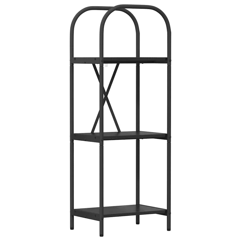 Bookshelf 3-Tier 40 x 30 x 109 cm Engineered wood Black Oak