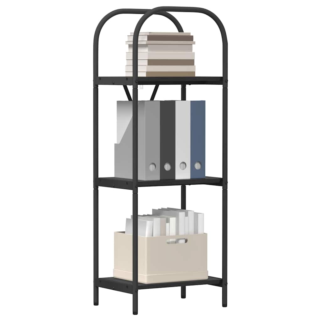 Bookshelf 3-Tier 40 x 30 x 109 cm Engineered wood Black Oak