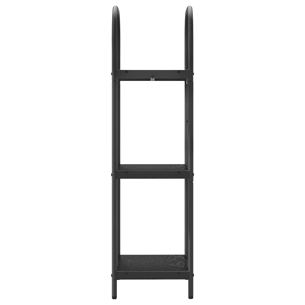 Bookshelf 3-Tier 40 x 30 x 109 cm Engineered wood Black Oak
