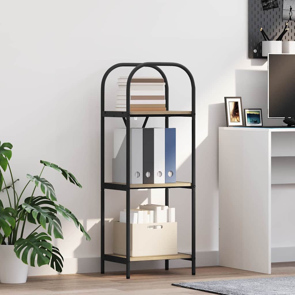 Bookshelf 3-Tier 40 x 30 x 109 cm Engineered wood Sonoma Oak