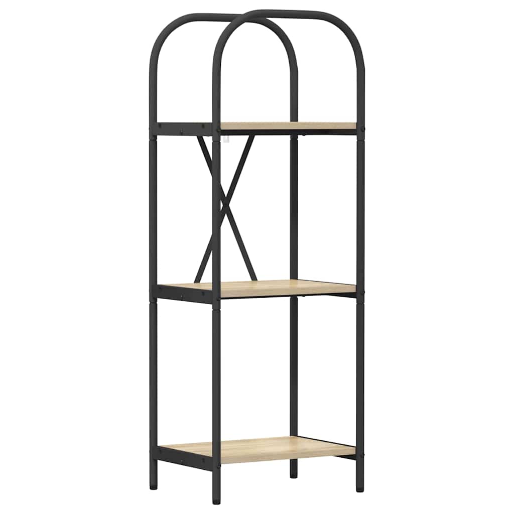 Bookshelf 3-Tier 40 x 30 x 109 cm Engineered wood Sonoma Oak