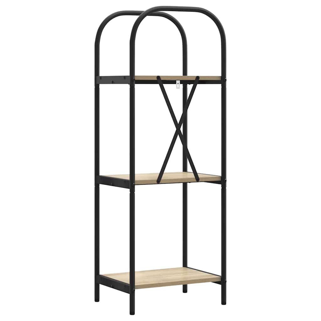 Bookshelf 3-Tier 40 x 30 x 109 cm Engineered wood Sonoma Oak