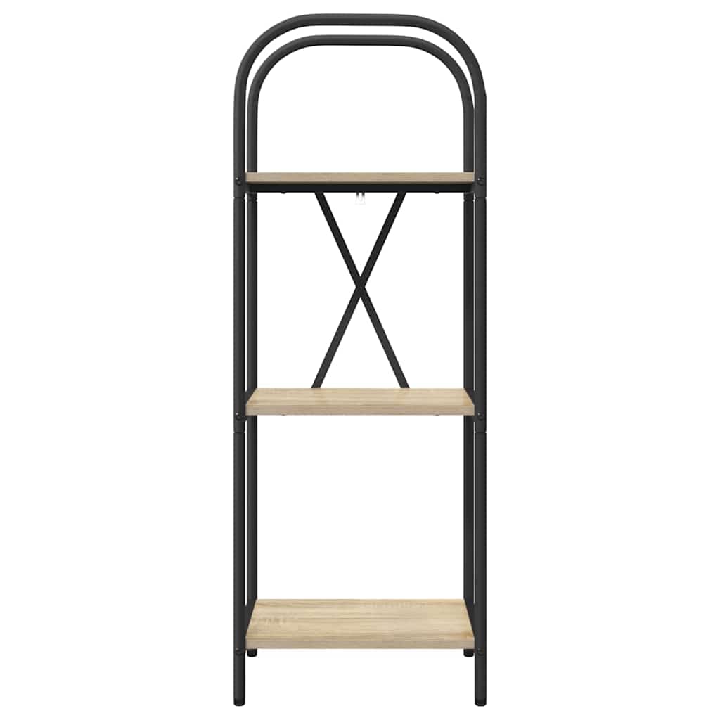 Bookshelf 3-Tier 40 x 30 x 109 cm Engineered wood Sonoma Oak