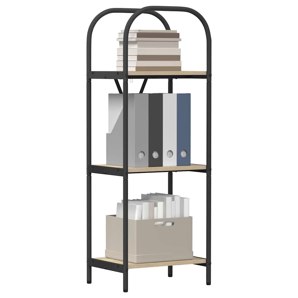 Bookshelf 3-Tier 40 x 30 x 109 cm Engineered wood Sonoma Oak