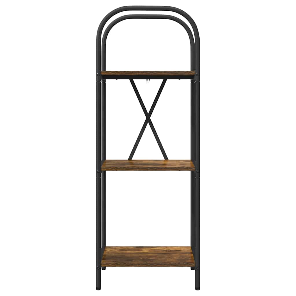 Bookshelf 3-Tier 40 x 30 x 109 cm Engineered wood Smoked Oak